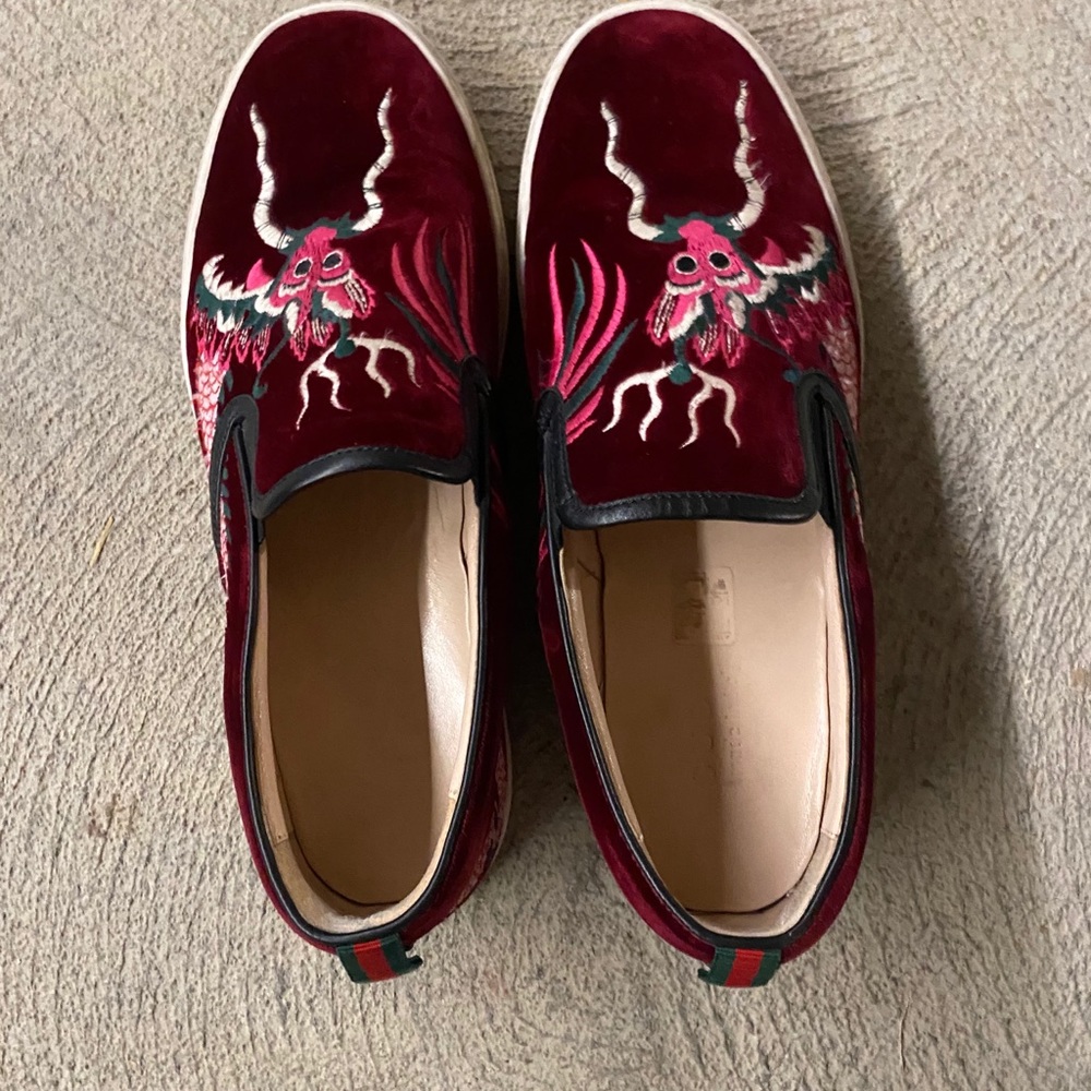 Gucci Dublin dragon slip-on sneakers